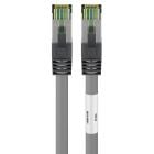 RJ45 Netzwerkkabel S/FTP (PiMF), mit CAT 8 Rohkabel, Grau, 0,25m