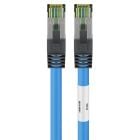 RJ45 Netzwerkkabel S/FTP (PiMF), mit CAT 8 Rohkabel, Blau, 0,50m