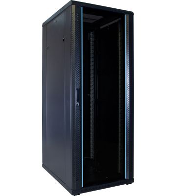 32 HE 19” Serverschrank, mit Glastür, unmontiert (BxTxH) 600 x 800 x 1600mm 