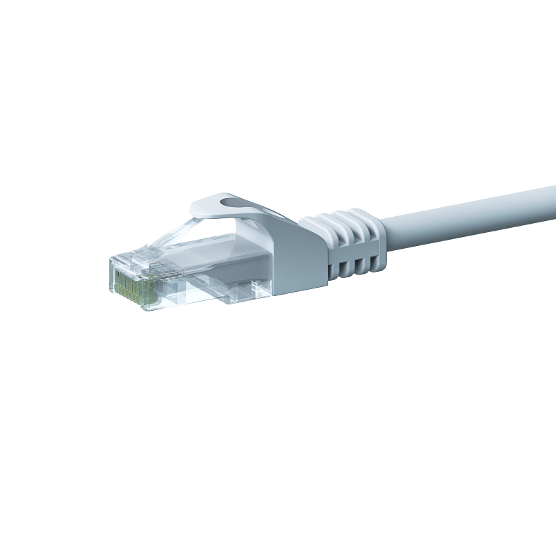 CAT5e Netzwerkkabel, U/UTP, 1 meter, Weiß, 100% Kupfer