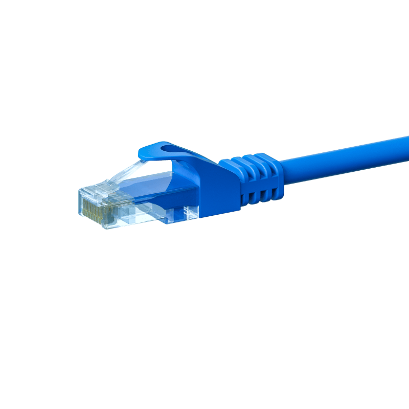 CAT5e Netzwerkkabel, U/UTP, 1 meter, Blau, 100% Kupfer