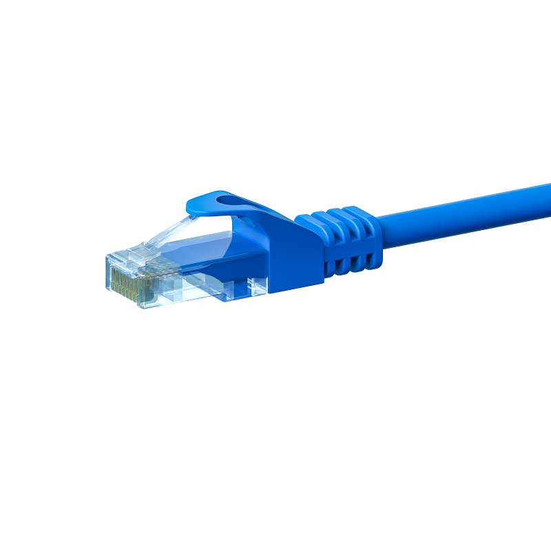 CAT5e Netzwerkkabel, U/UTP, 2 meter, Blau, 100% Kupfer