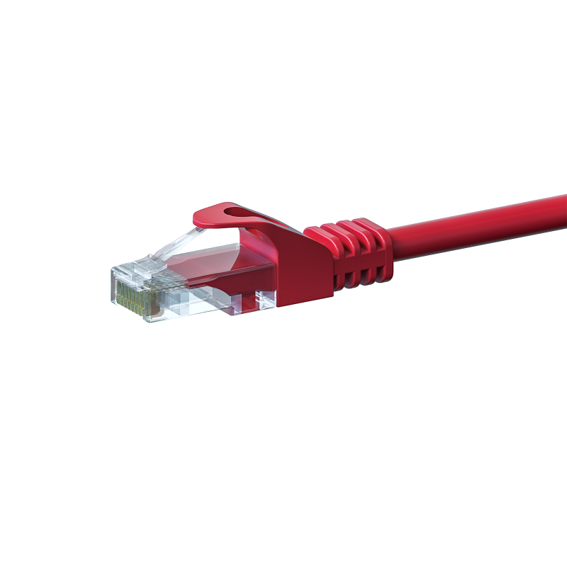 CAT5e Netzwerkkabel, U/UTP, 1 meter, Rot, 100% Kupfer