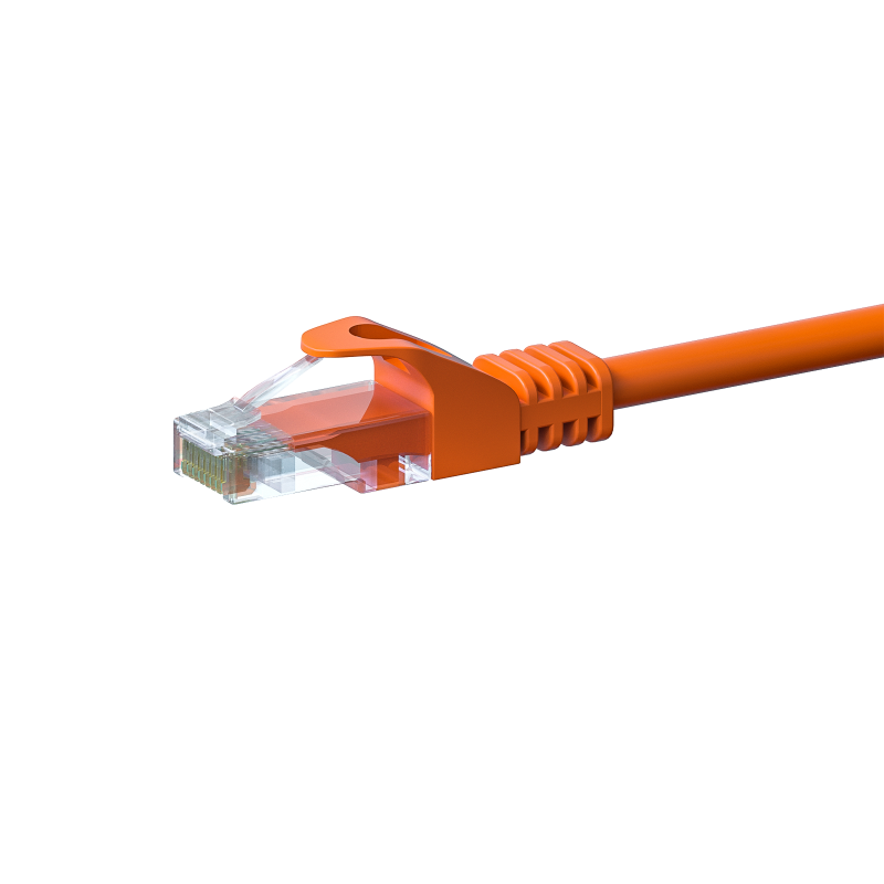 CAT5e Netzwerkkabel, U/UTP, 2 meter, Orange, 100% Kupfer