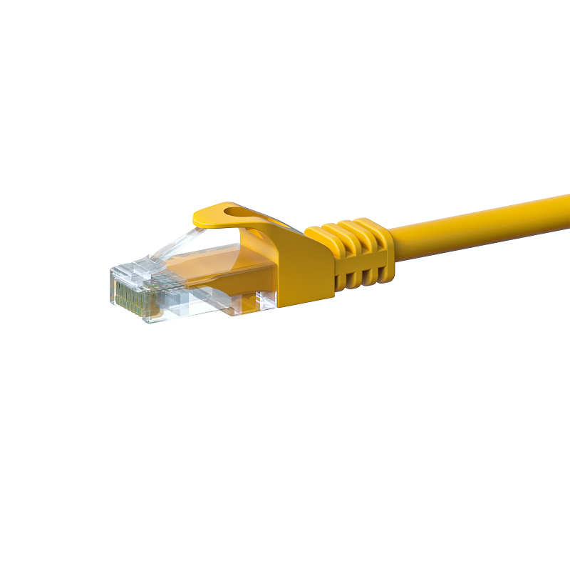 CAT5e Netzwerkkabel, U/UTP, 5 meter, Gelb, 100% Kupfer