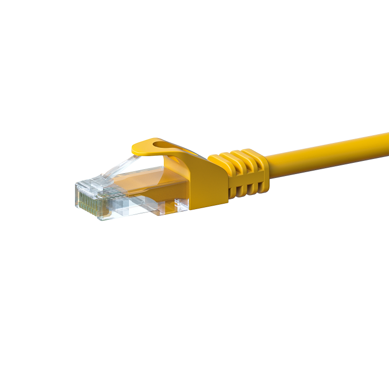 CAT5e Netzwerkkabel, U/UTP, 10 meter, Gelb, 100% Kupfer