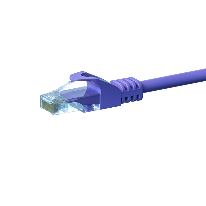 CAT5e Netzwerkkabel, U/UTP, 2 meter, Viollett, 100% Kupfer