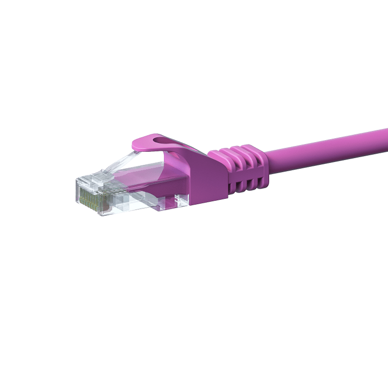 CAT5e Netzwerkkabel, U/UTP, 3 meter, Rosa, 100% Kupfer