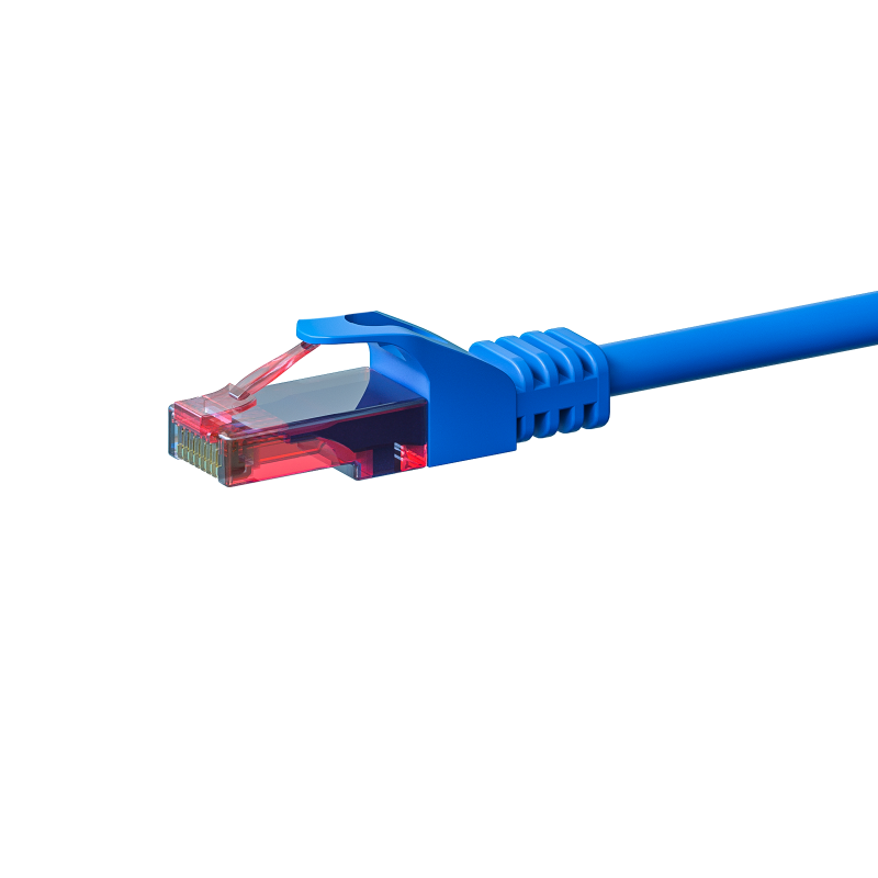 CAT6 Netzwerkkabel, U/UTP, 0.50 meter, Blau, 100% Kupfer