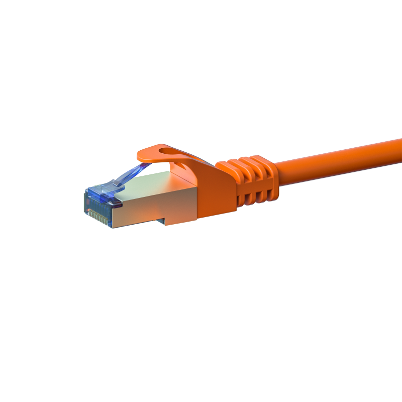 CAT 6a Netzwerkkabel LSOH - S/FTP - 7,50 Meter - Orange