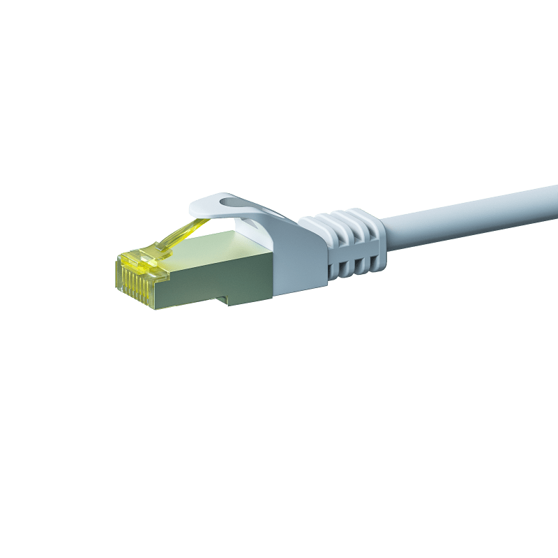 RJ45 Netzwerkkabel S/FTP (PiMF), mit CAT 7 Rohkabel, Weiß, 30m