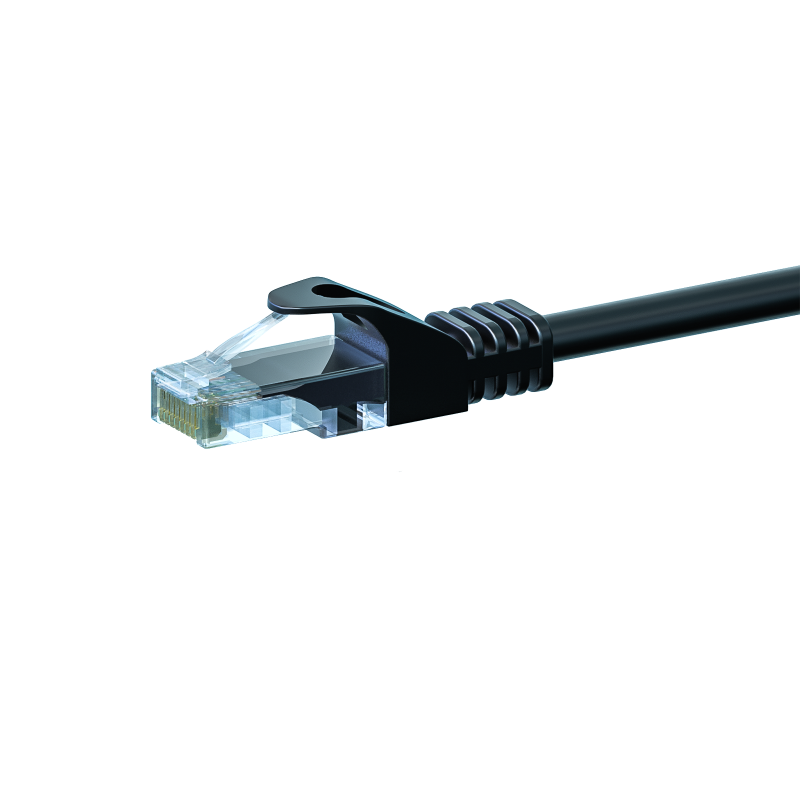 CAT 5e Netzwerkkabel U/UTP – 0.50 Meter -  Schwarz - CCA