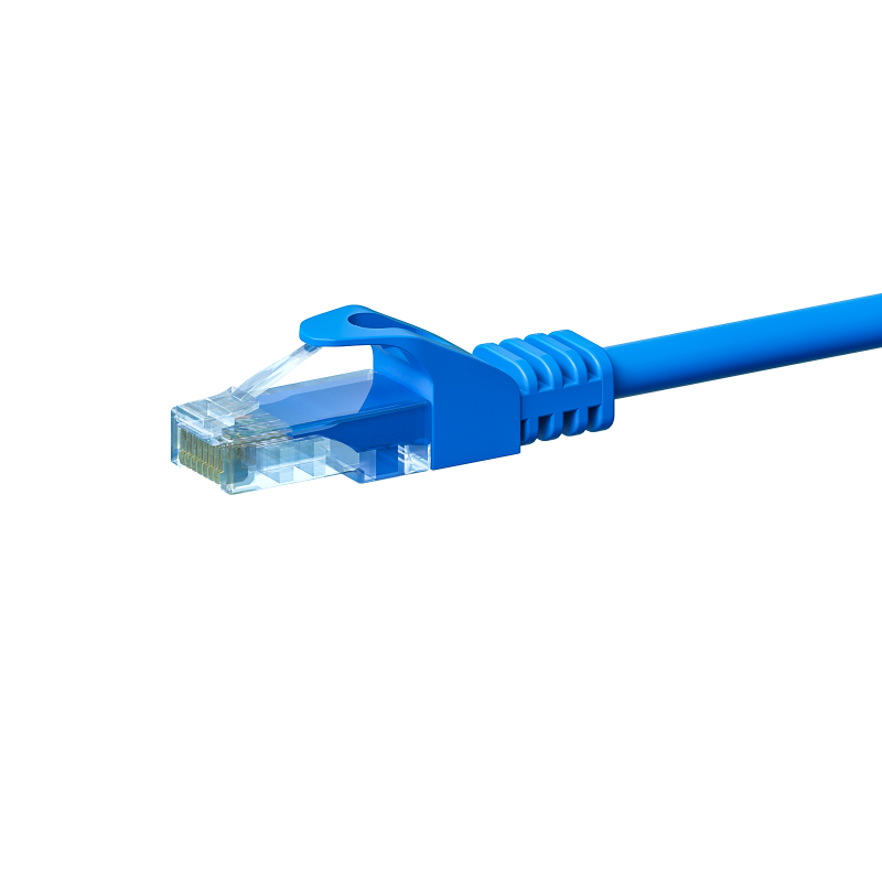 CAT 5e Netzwerkkabel U/UTP – 0.50 Meter -  Blau - CCA