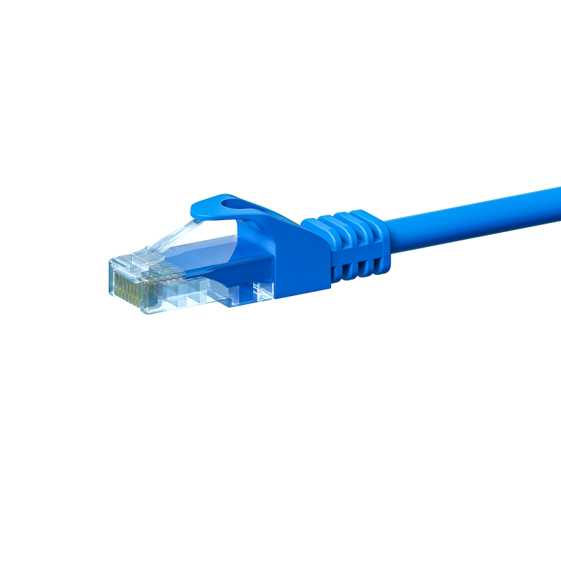 CAT 5e Netzwerkkabel U/UTP – 2 Meter -  Blau - CCA