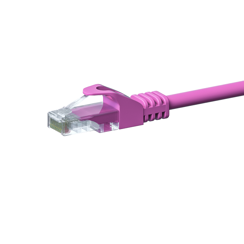 CAT 5e Netzwerkkabel U/UTP – 1 Meter -  Rosa - CCA