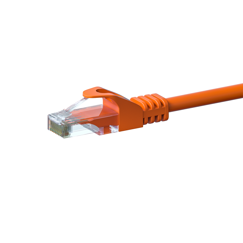 CAT 6 Netzwerkkabel U/UTP - 0,25 Meter - Orange - CCA